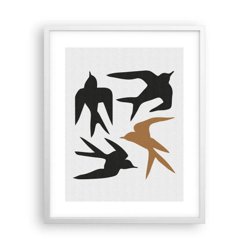 Plakat i hvid ramme - Sluge spil - 40x50 cm