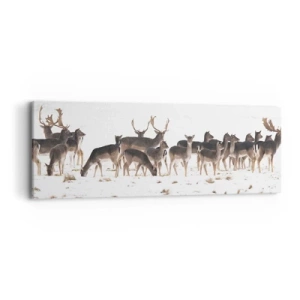 Lærredstryk - Billede på lærred - Er det snart jul? - 90x30 cm