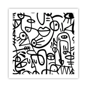 Plakat - Ansigter og luftspejlinger - 60x60 cm