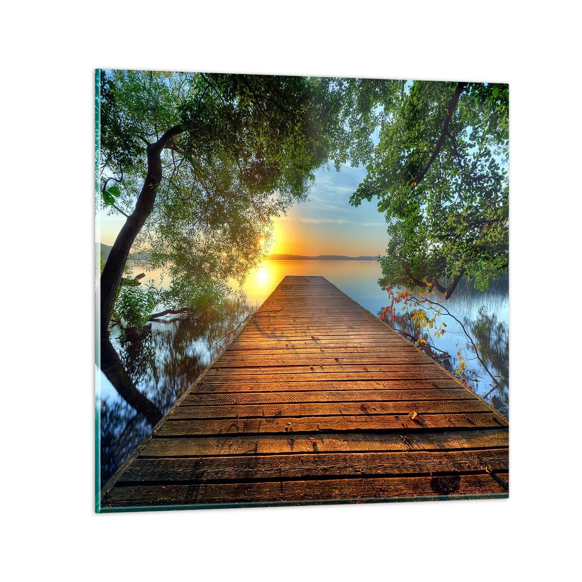 Billede på glas - Tag dig god tid, sæt dig ned - 50x50 cm