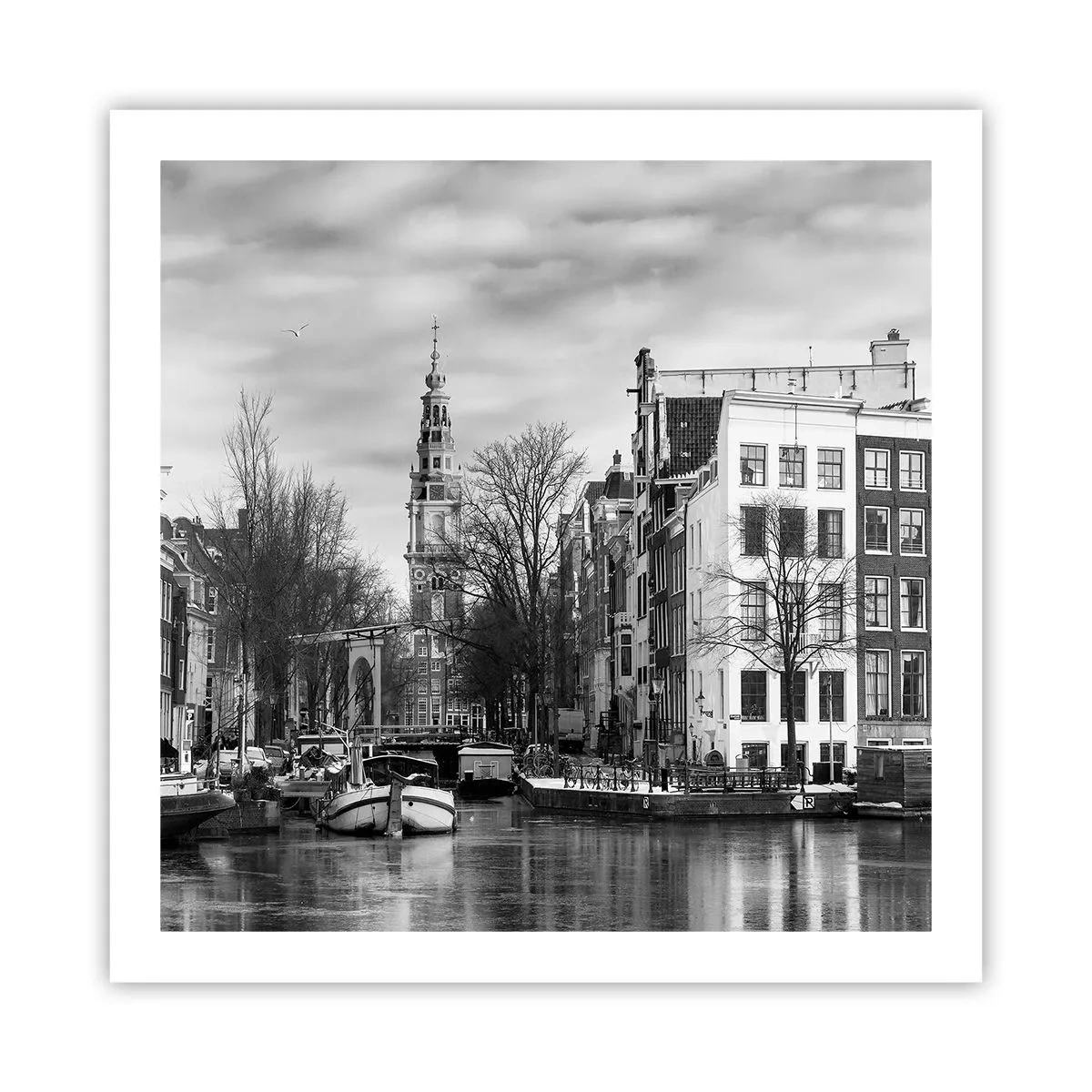 Plakat - Amsterdam stemning - 60x60 cm