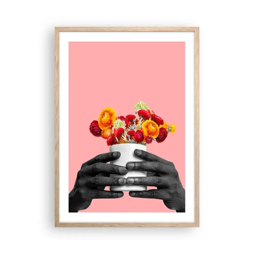 Plakat i ramme af lyst egetræ - Livets apotheose - 50x70 cm