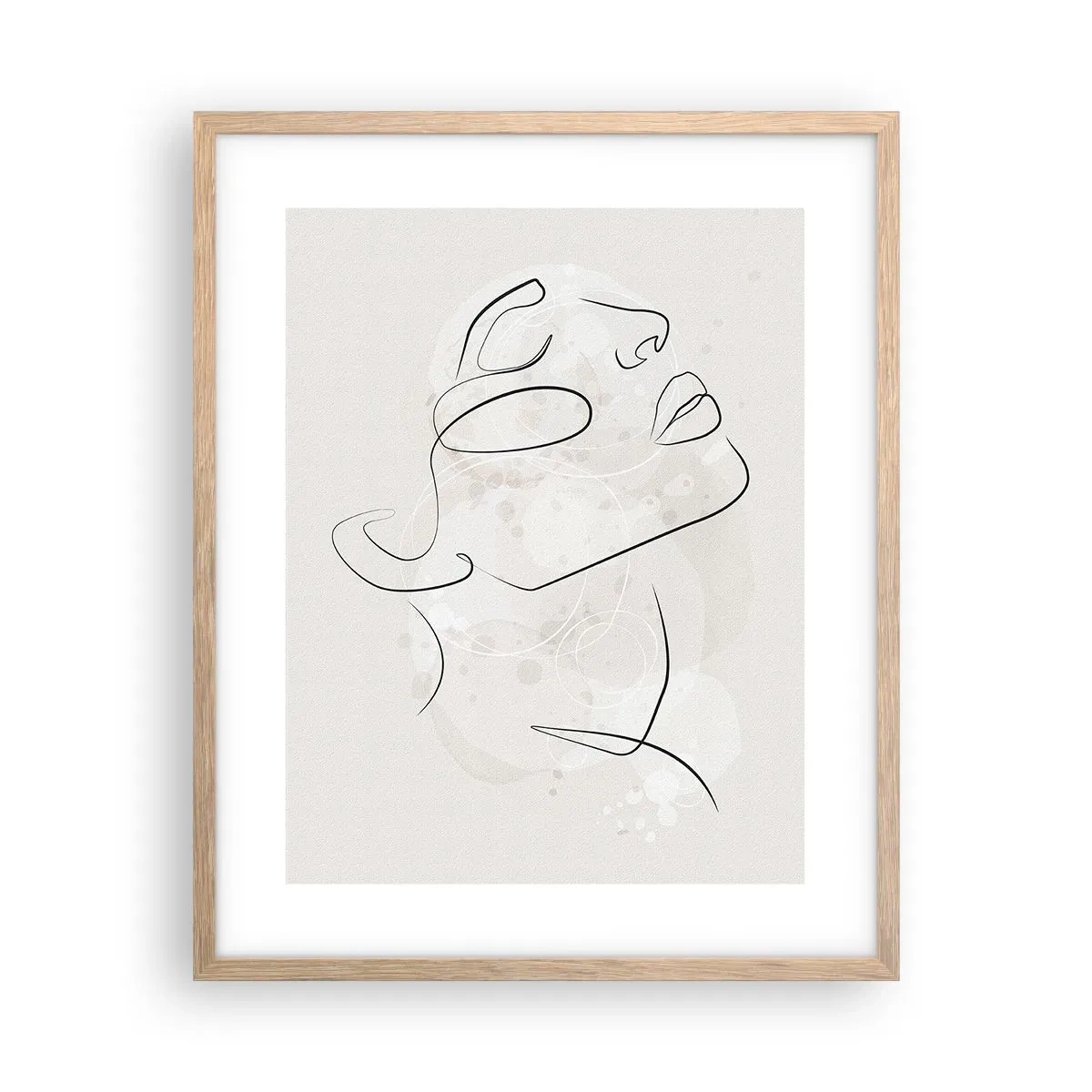 Plakat i ramme af lyst egetræ - Skitse af drømmen - 40x50 cm