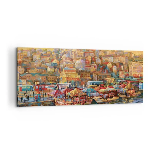 Lærredstryk - Billede på lærred - En historie fra Istanbul - 120x50 cm
