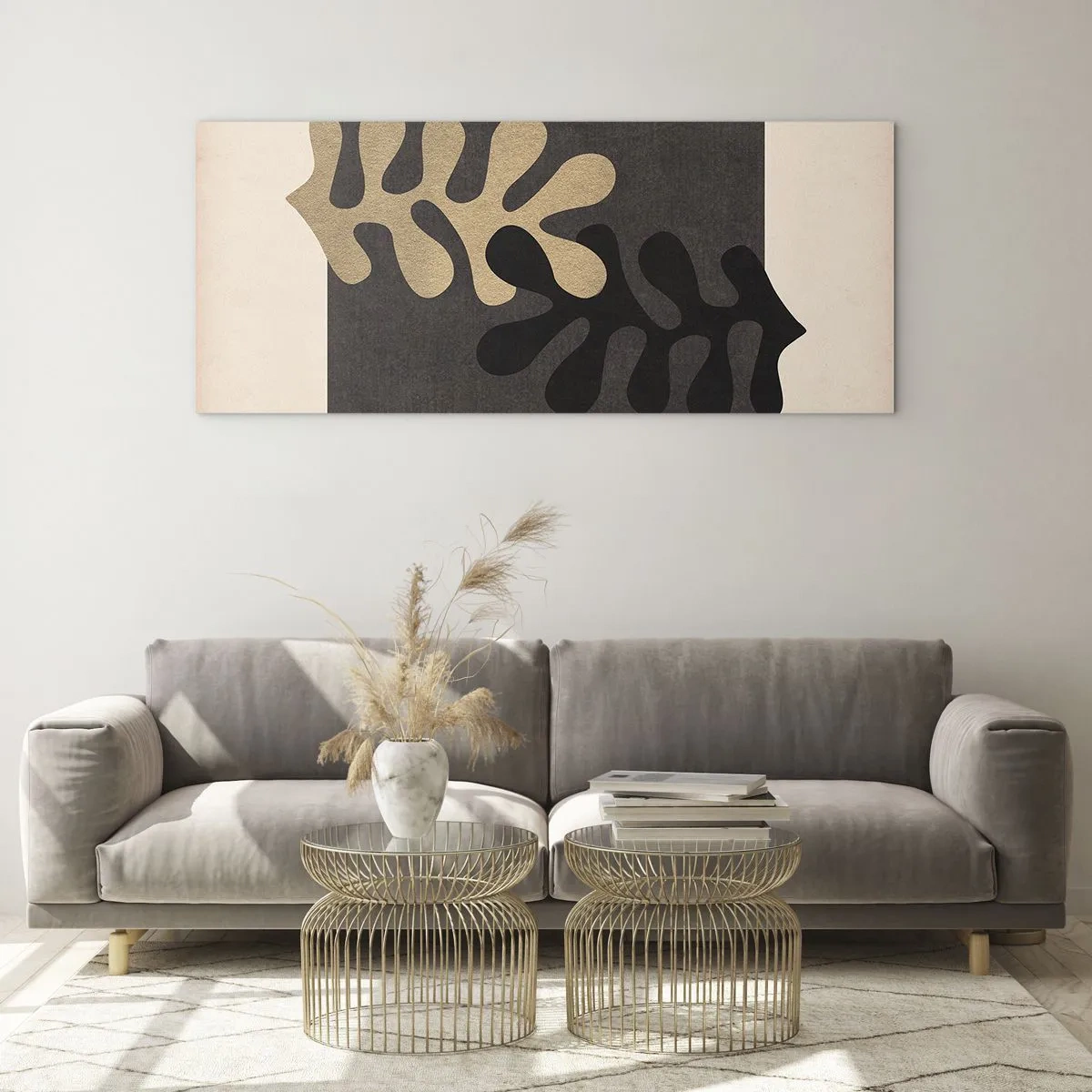 Billede på glas - Fravær og supplement - 120x50 cm
