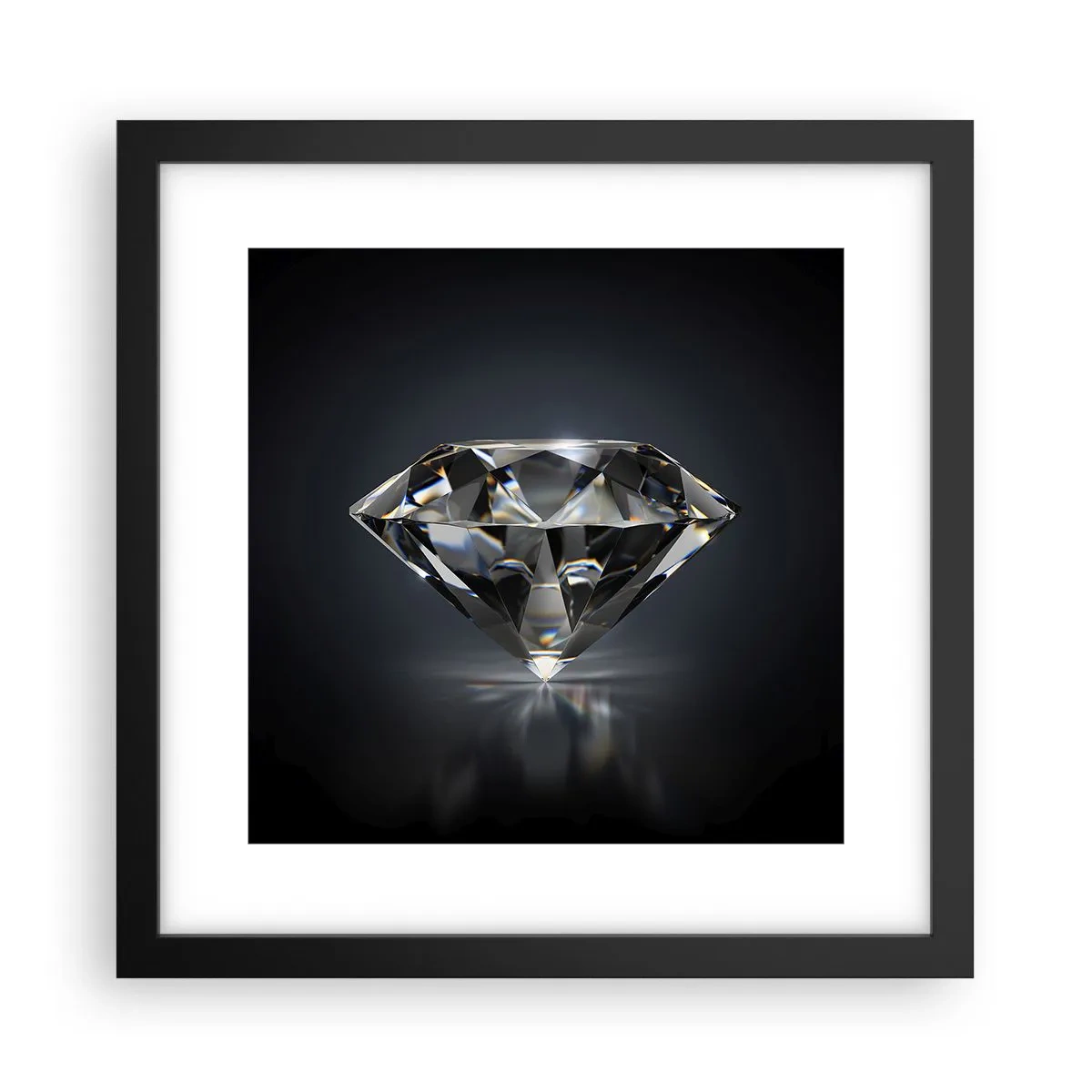 Plakat i sort ramme - Bedste veninde - 30x30 cm