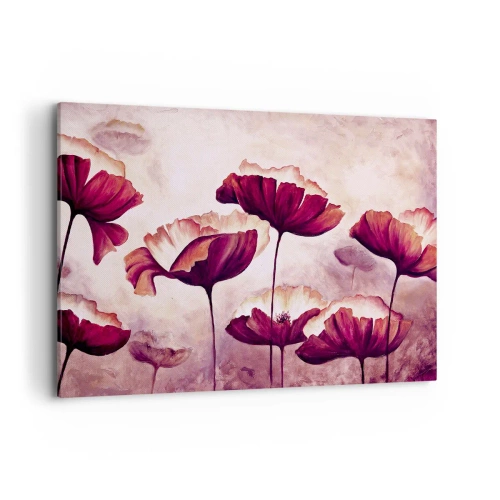 Lærredstryk - Billede på lærred - Rød og hvid flage - 100x70 cm