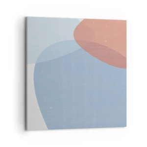 Lærredstryk - Billede på lærred - Pastelfarvede relationer - 50x50 cm
