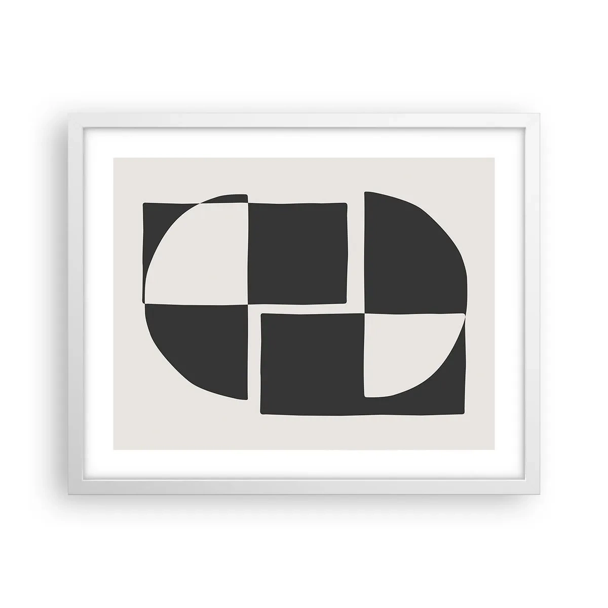 Plakat i hvid ramme - Antitese - syntese - 50x40 cm