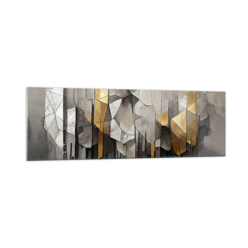 Billede på glas - Komposition lavet af is og lys - 160x50 cm