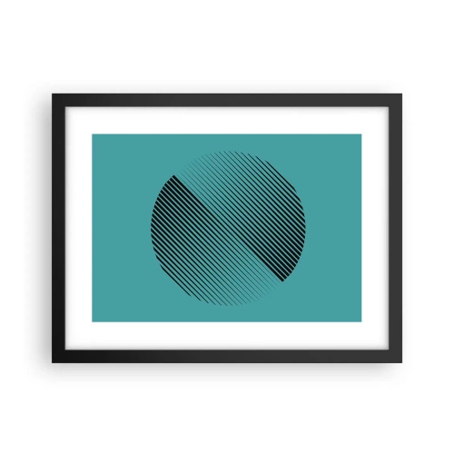 Plakat i sort ramme - Cirklen - en geometrisk variation - 40x30 cm