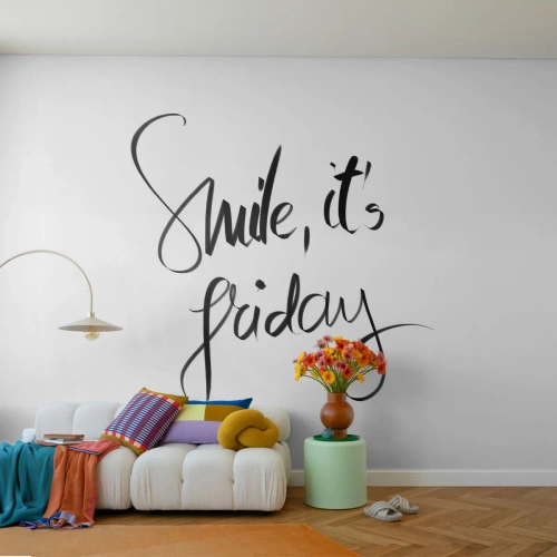Fototapet på mål Premium Canvas - Ægte glæde - Typografi, Bekræftelse, Maxim