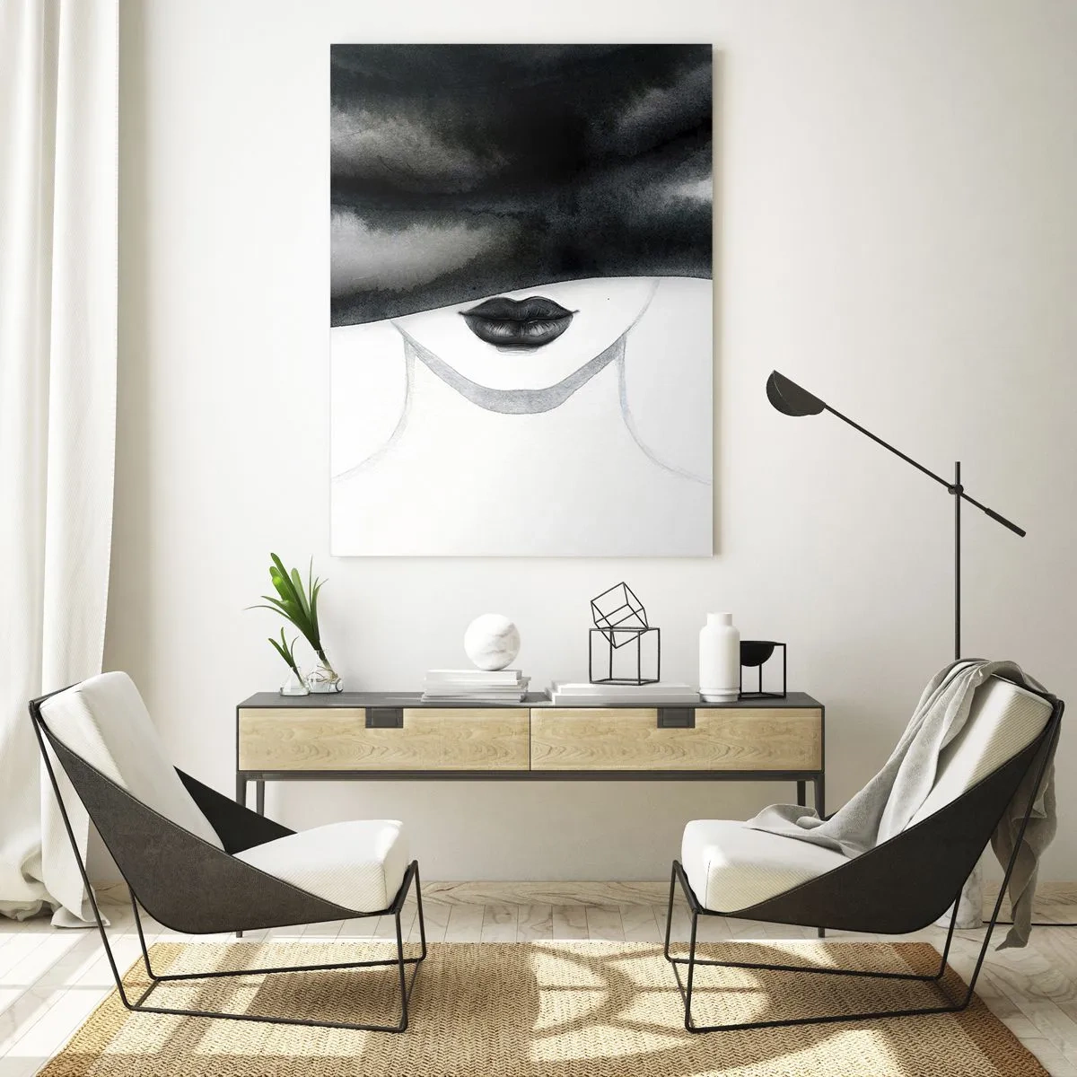 Billede på glas - Et sensuelt mysterium - 50x70 cm