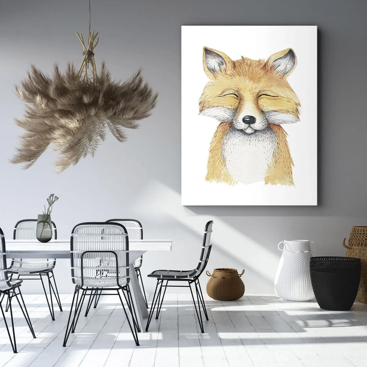 Lærredstryk - Billede på lærred - Rævehumor - 50x70 cm