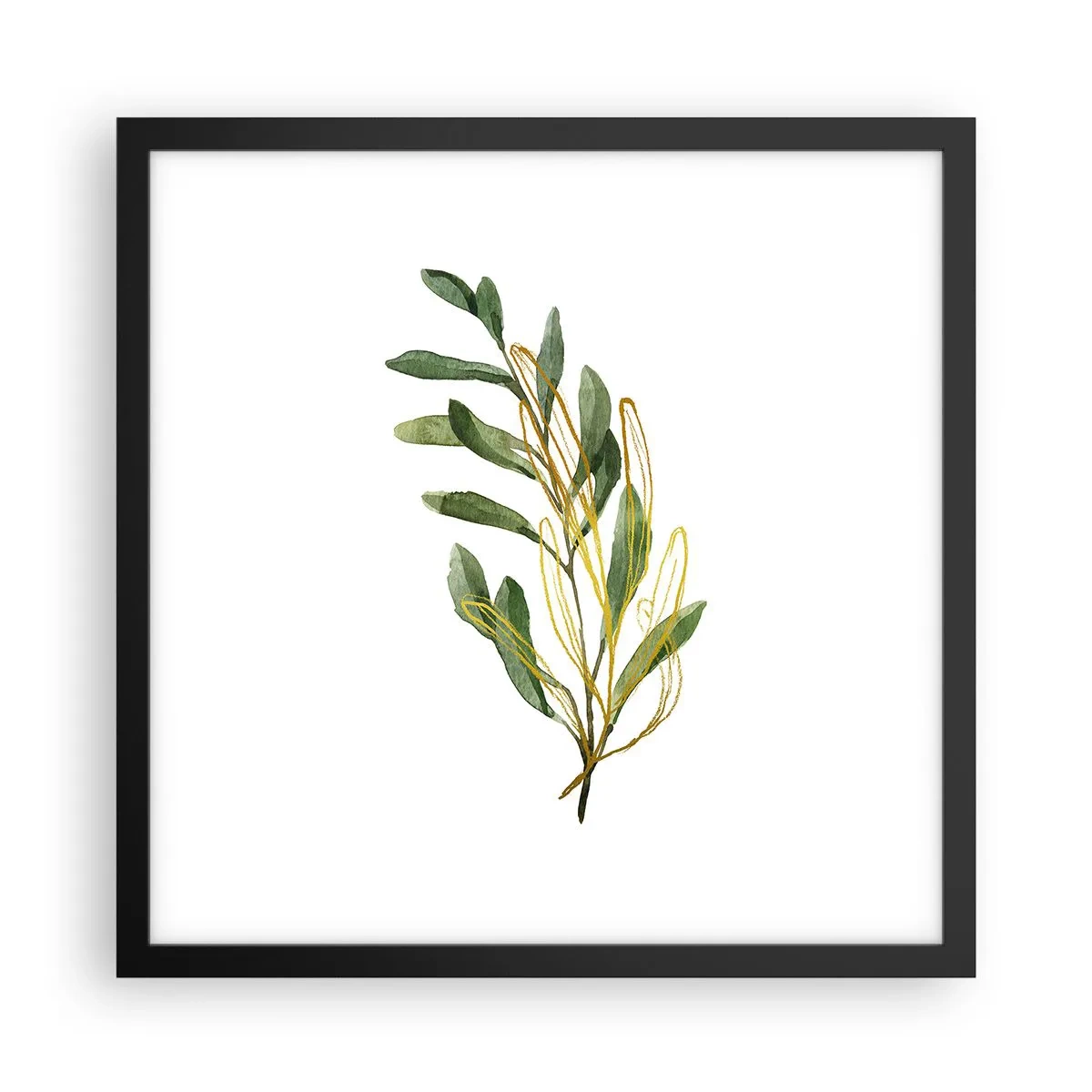 Plakat i sort ramme - Alt, hvad der er godt - 40x40 cm