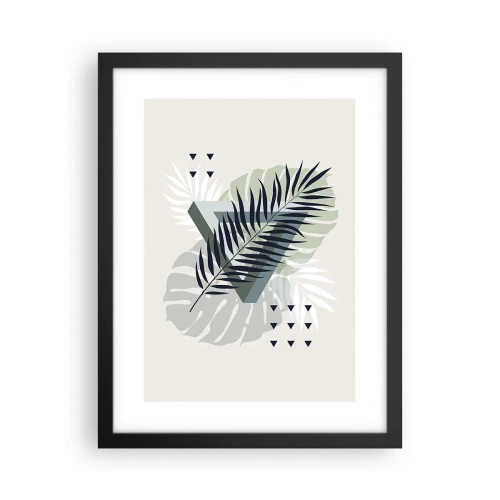Plakat i sort ramme - Natur og geometri - to ordener? - 30x40 cm
