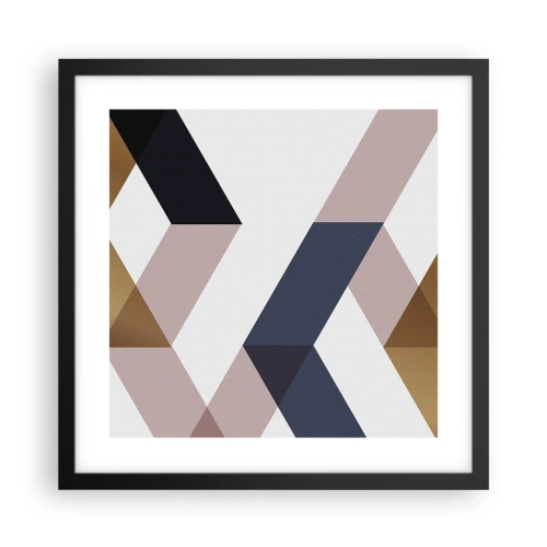 Plakat i sort ramme - Planer og vinkler - 40x40 cm