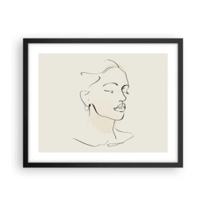 Plakat i sort ramme - En bestemt linje - 50x40 cm