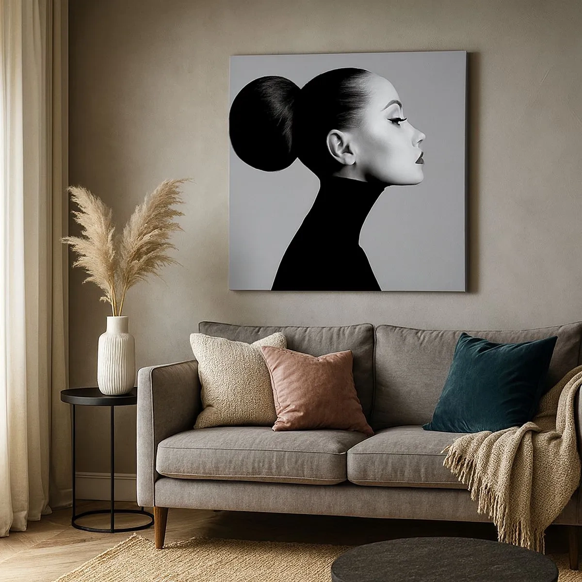 Lærredstryk - Billede på lærred - Moderne Nefretete - 30x30 cm