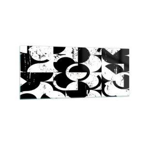 Billede på glas - Hvid er hvid og sort er sort - 120x50 cm