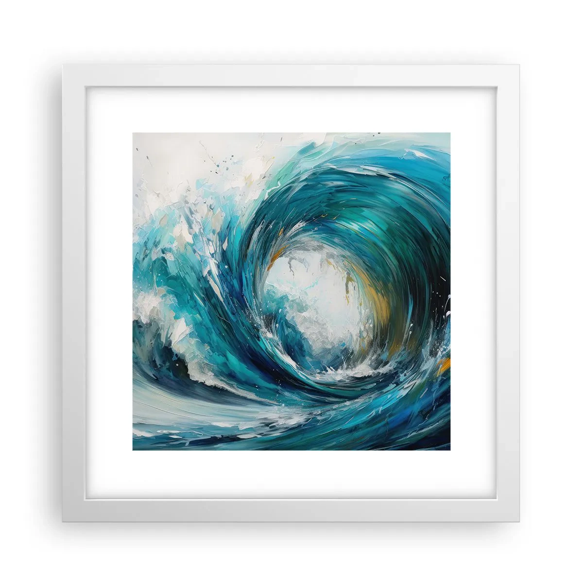 Plakat i hvid ramme - Havets portal - 30x30 cm