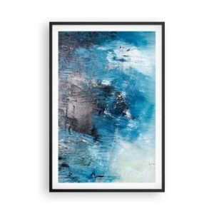 Plakat i sort ramme - Blå rapsodi - 61x91 cm