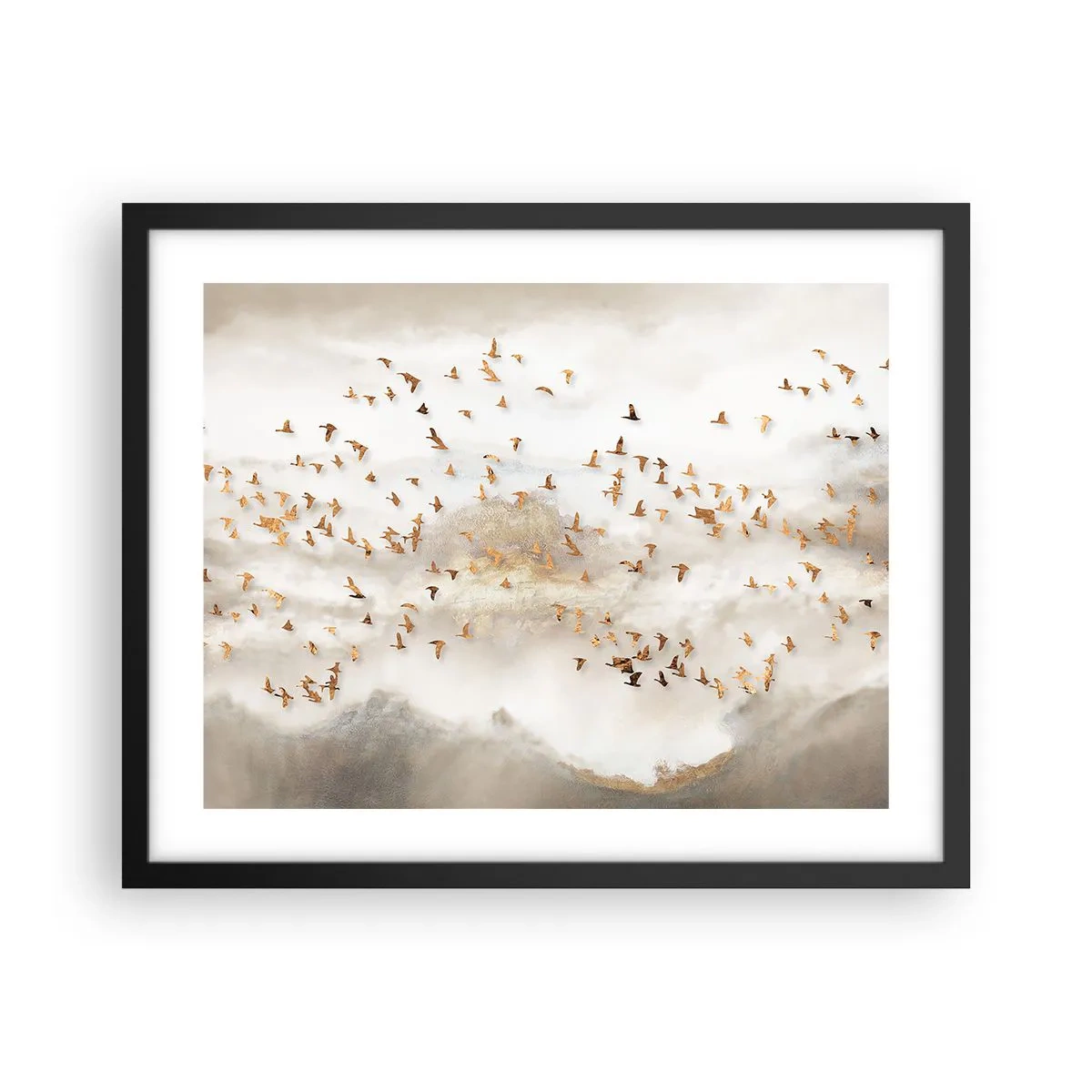 Plakat i sort ramme - Det er på tide... - 50x40 cm