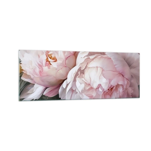 Billede på glas - Fastlåst i blomstring - 140x50 cm