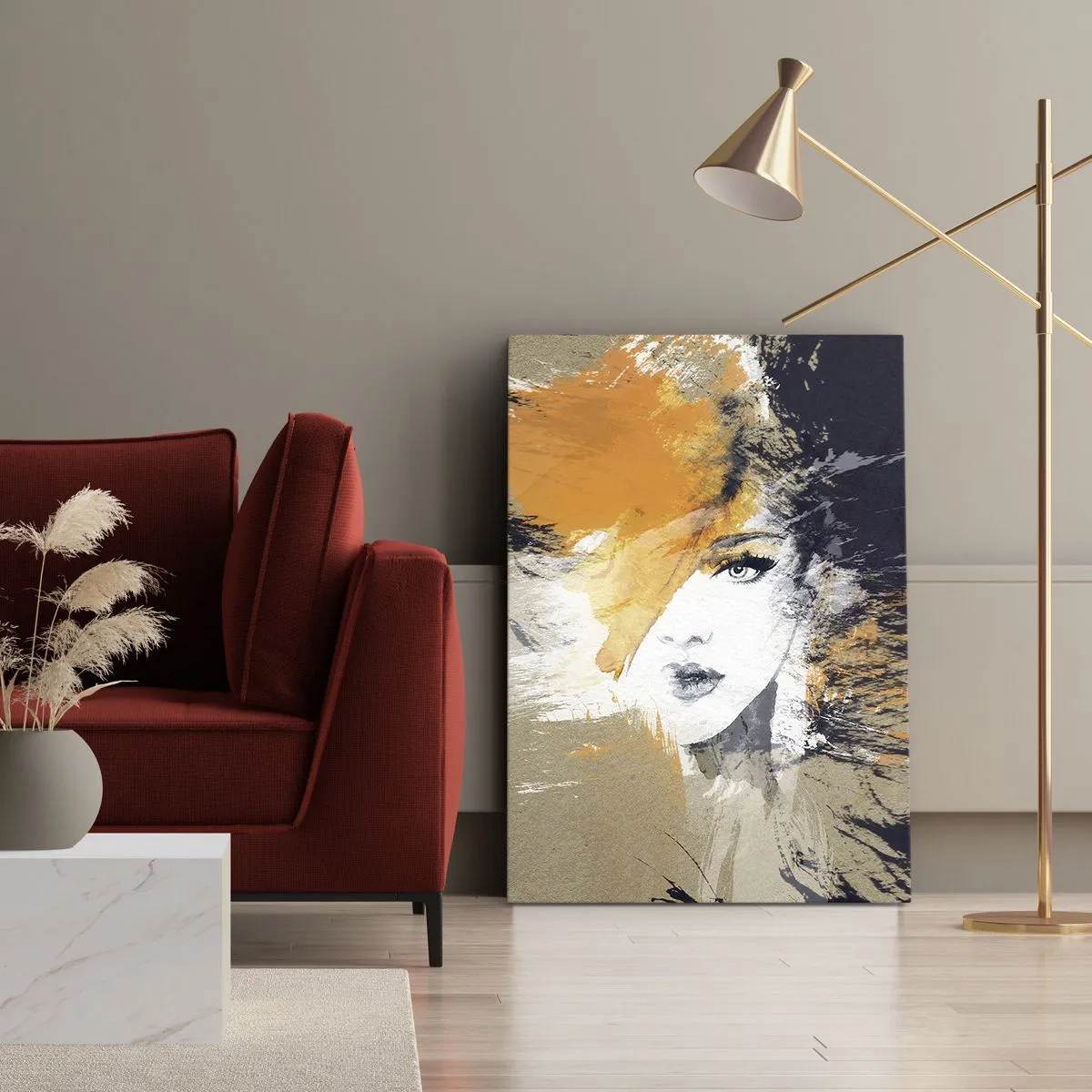 Lærredstryk - Billede på lærred - Og det bliver let - 80x120 cm