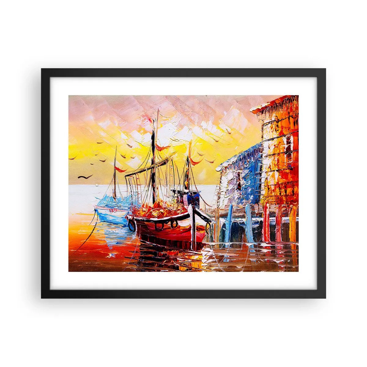 Plakat i sort ramme - Glædelig tilbagevenden - 50x40 cm