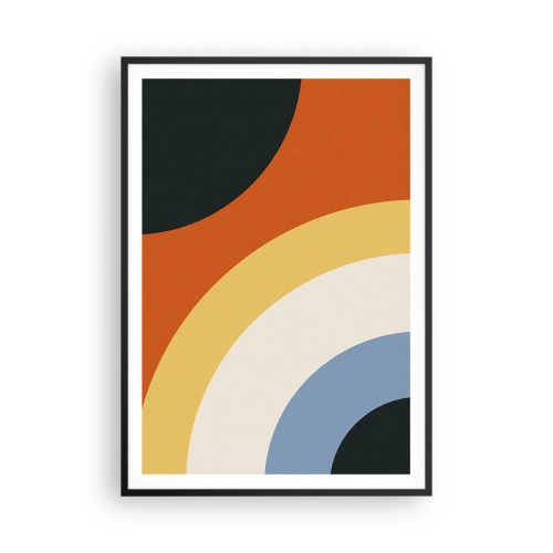 Plakat i sort ramme - Over for hinanden - 70x100 cm