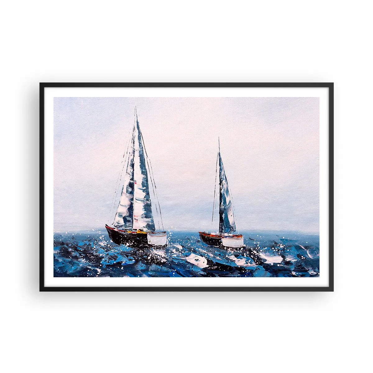Plakat i sort ramme - Vindens broderskab - 100x70 cm