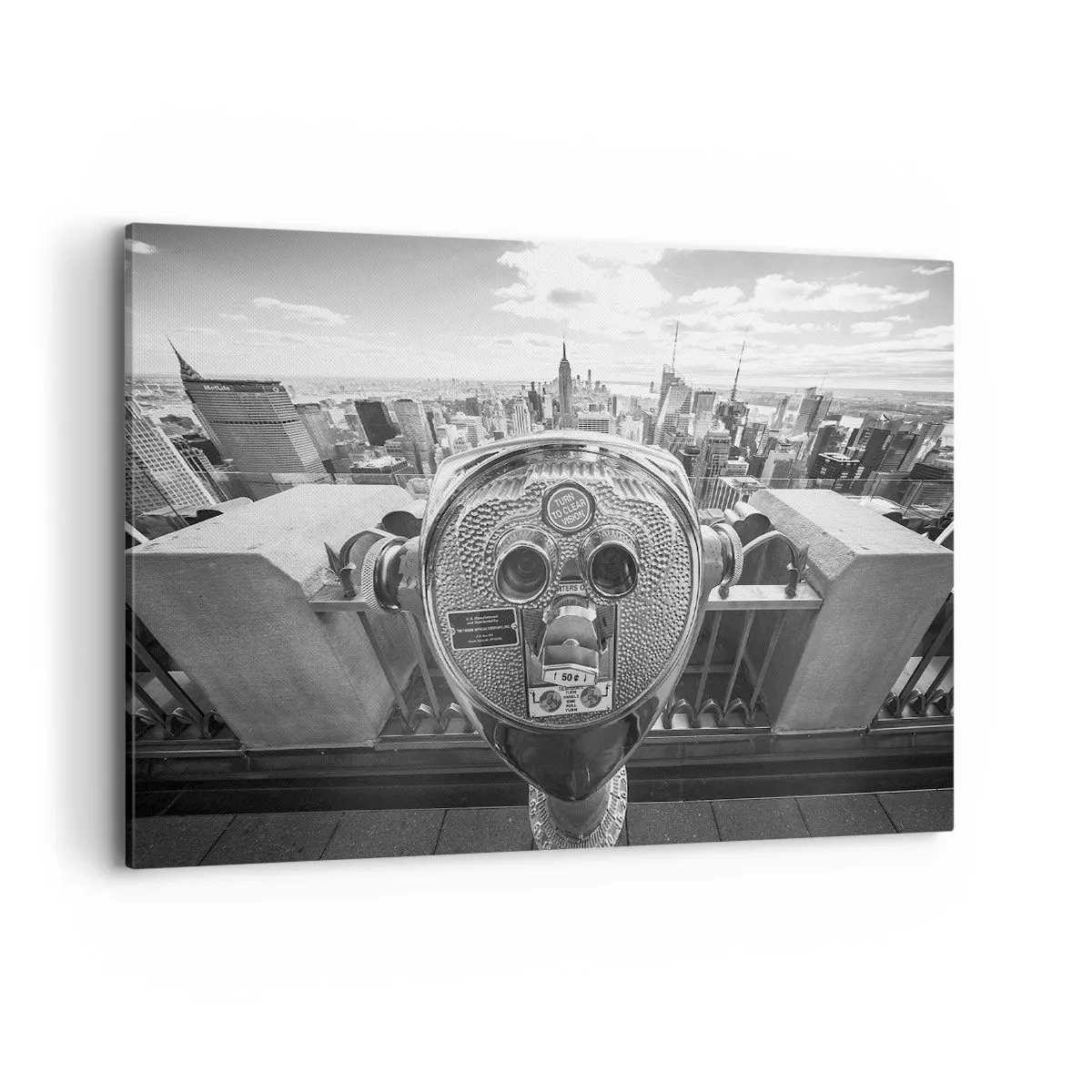 Lærredstryk - Billede på lærred - Byen over byer - 100x70 cm