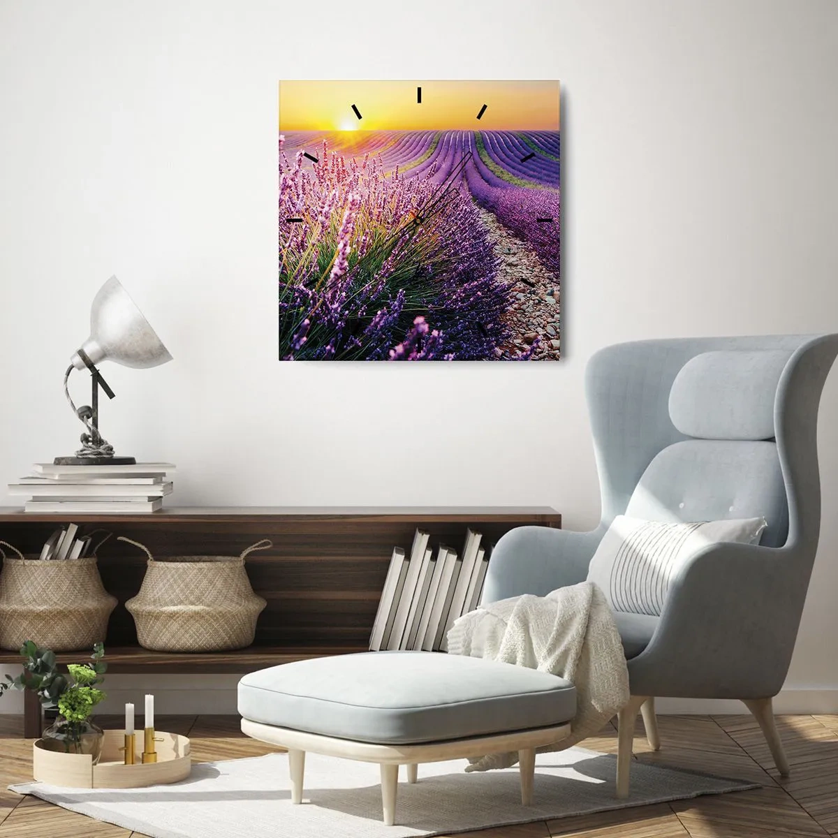 Vægur, Uret - Duftende plet - 40x40 cm