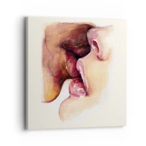 Lærredstryk - Billede på lærred - Som nat og dag, jord og himmel - 30x30 cm