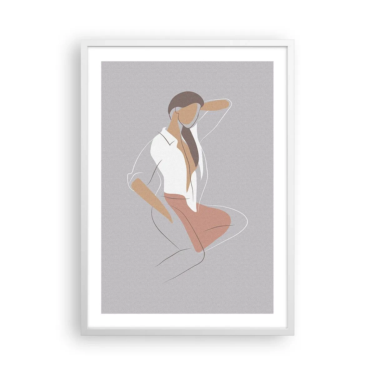 Plakat i hvid ramme - Omrids af nåde - 50x70 cm