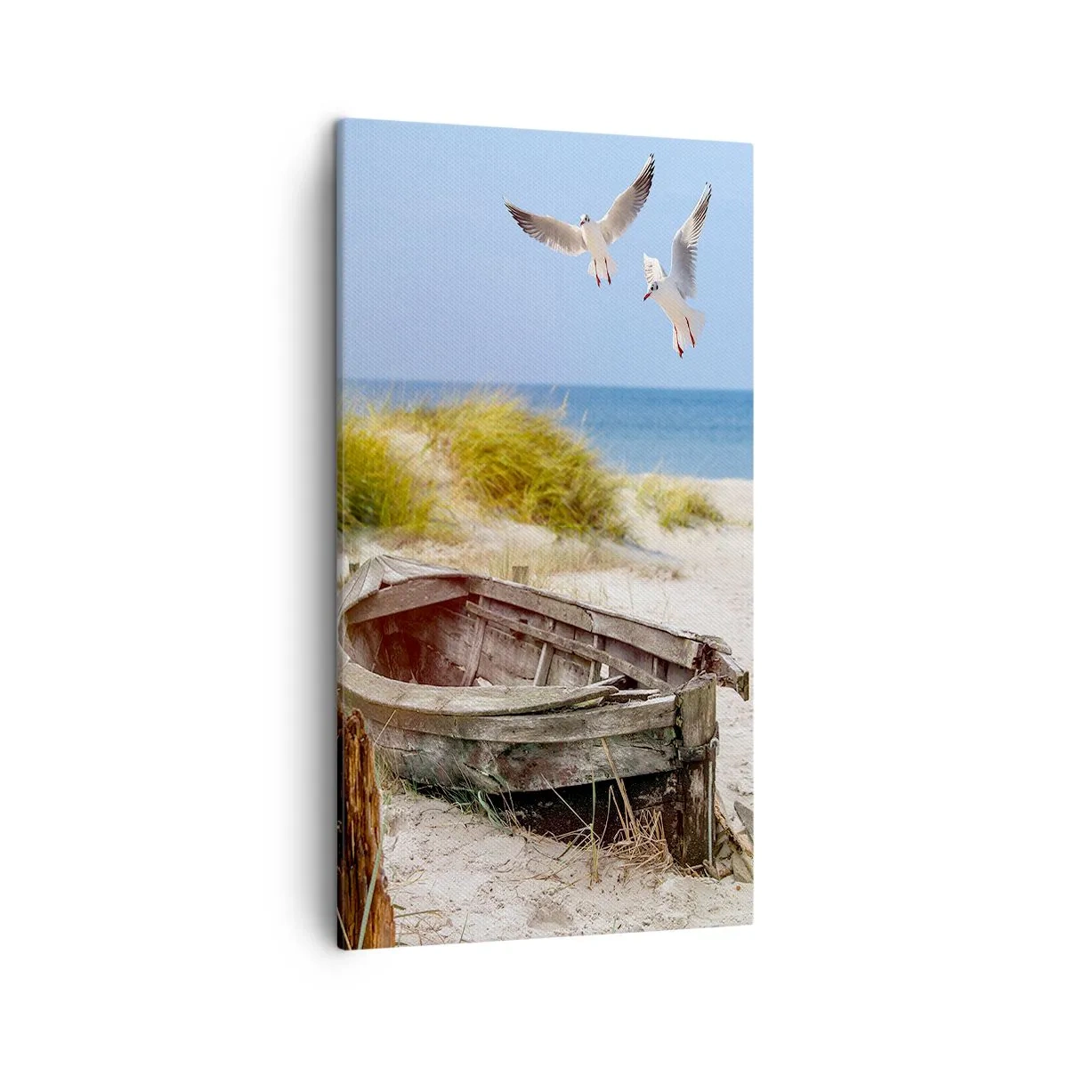 Lærredstryk - Billede på lærred - Badet i vinden - 45x80 cm