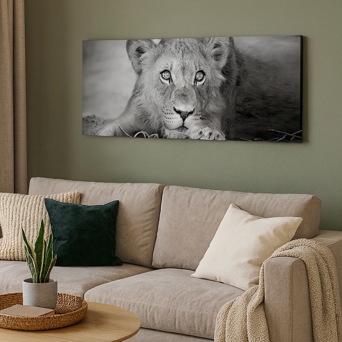 Lærredstryk - Billede på lærred - Kongelig hvalp - 30x30 cm