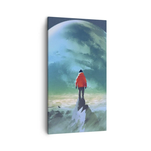 Lærredstryk - Billede på lærred - Opdageren af et nyt land - 45x80 cm