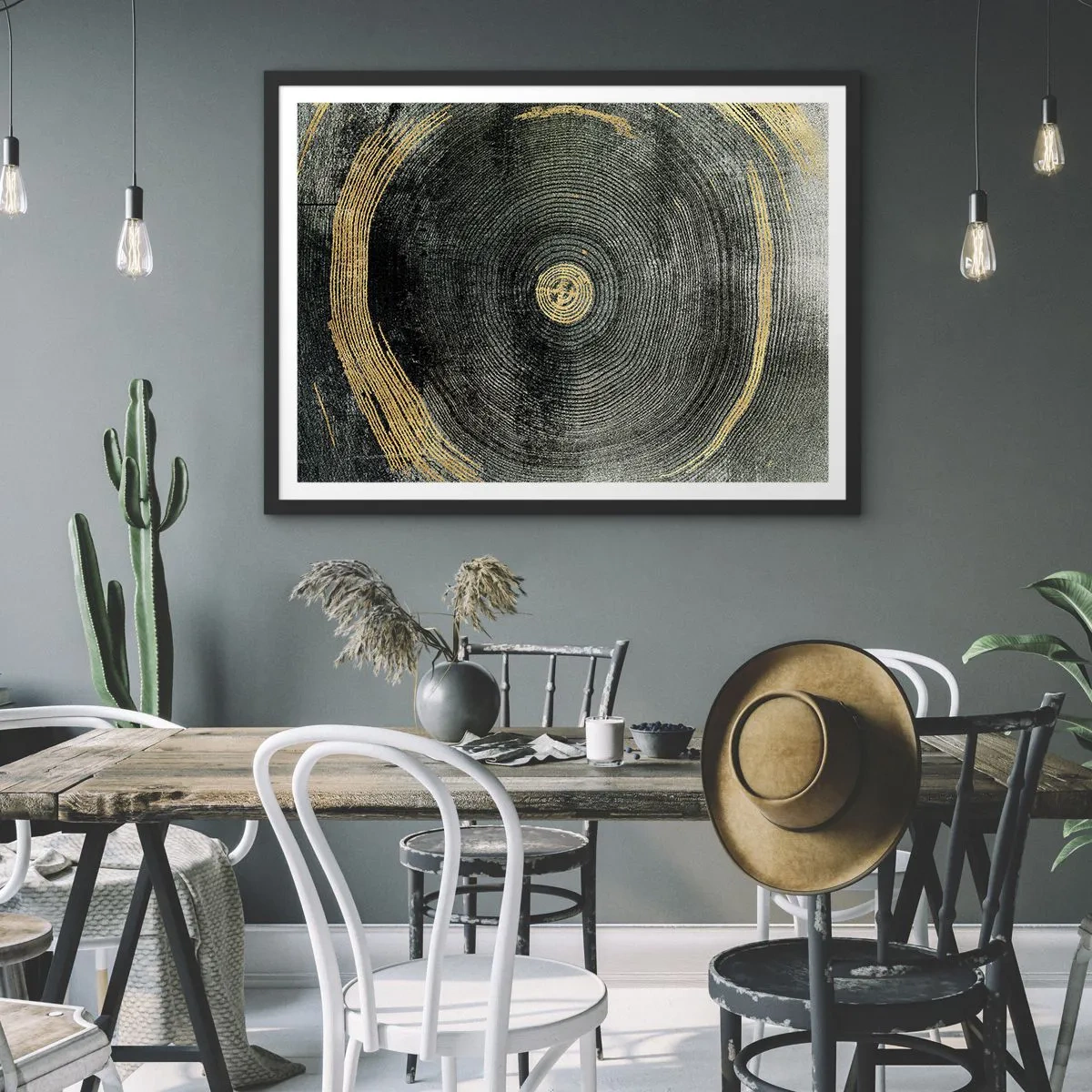 Plakat i sort ramme - Forandring og varighed - 70x50 cm