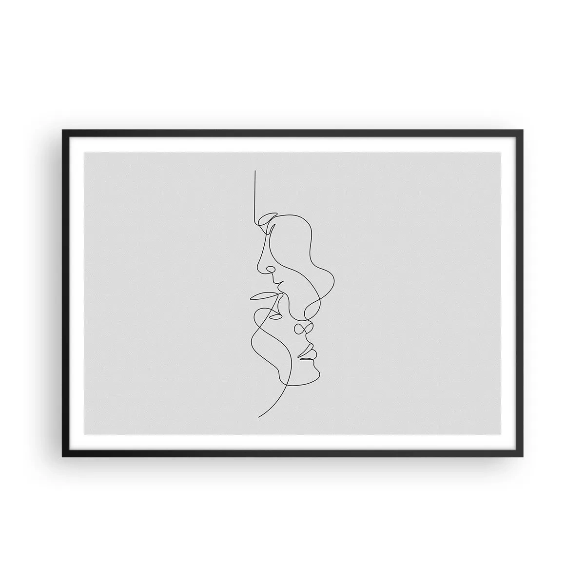 Plakat i sort ramme - Gløderne af glubende begær - 100x70 cm