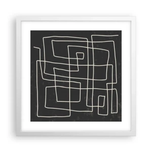 Plakat i hvid ramme - Ikke helt så enkel - 40x40 cm