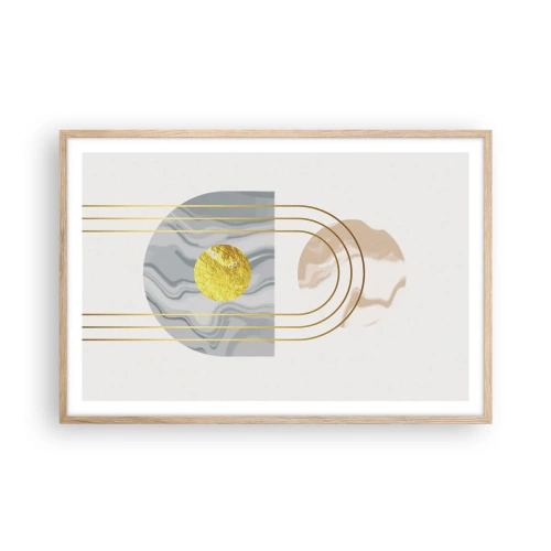 Plakat i ramme af lyst egetræ - Lysstyrke og udstråling - 91x61 cm