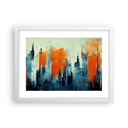 Plakat i hvid ramme - Moderne landskab - 40x30 cm