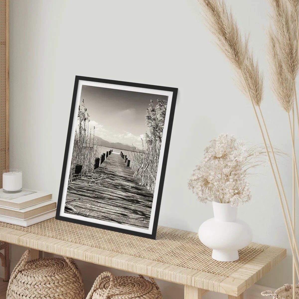 Plakat i sort ramme - I græssernes fred - 40x50 cm