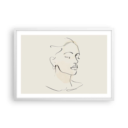 Plakat i hvid ramme - En bestemt linje - 70x50 cm