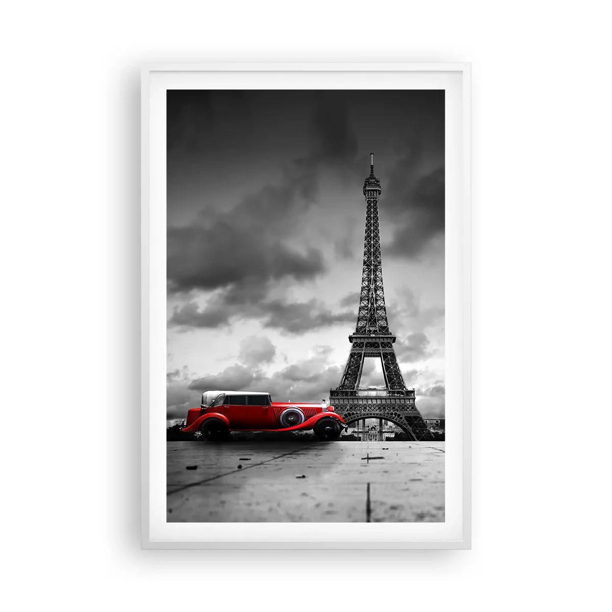 Plakat i hvid ramme - For ikke så længe siden i Paris - 61x91 cm
