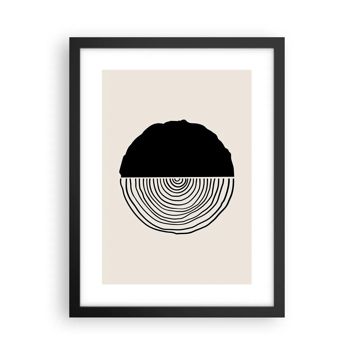 Plakat i sort ramme - Halvt og halvt - 30x40 cm