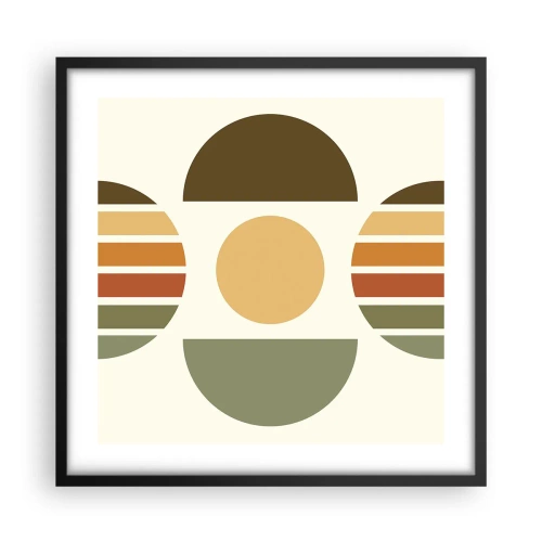 Plakat i sort ramme - I jordfarver - 50x50 cm