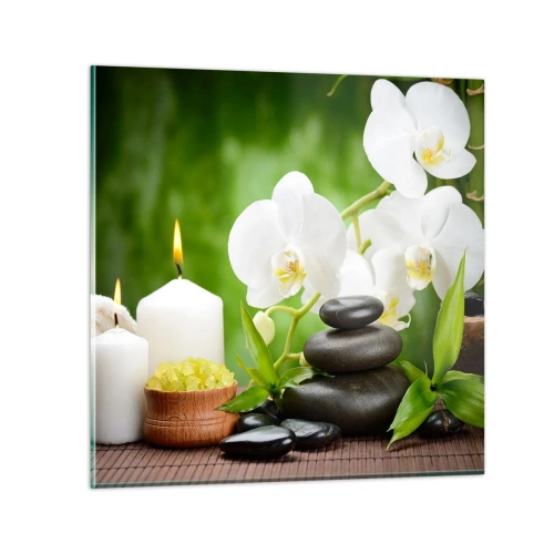 Billede på glas - Duftende, blomstret, delikat touch - 30x30 cm